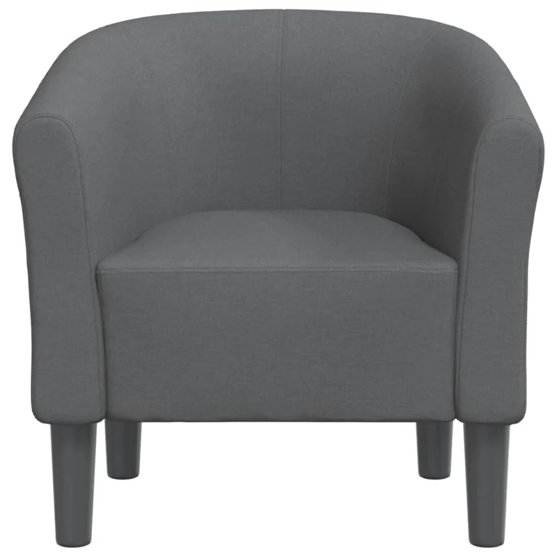 Fauteuil lounge assise confortable design moderne en tissu gris foncé DEC026451