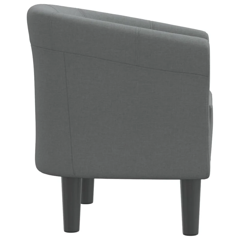 Fauteuil lounge assise confortable design moderne en tissu gris foncé DEC026451