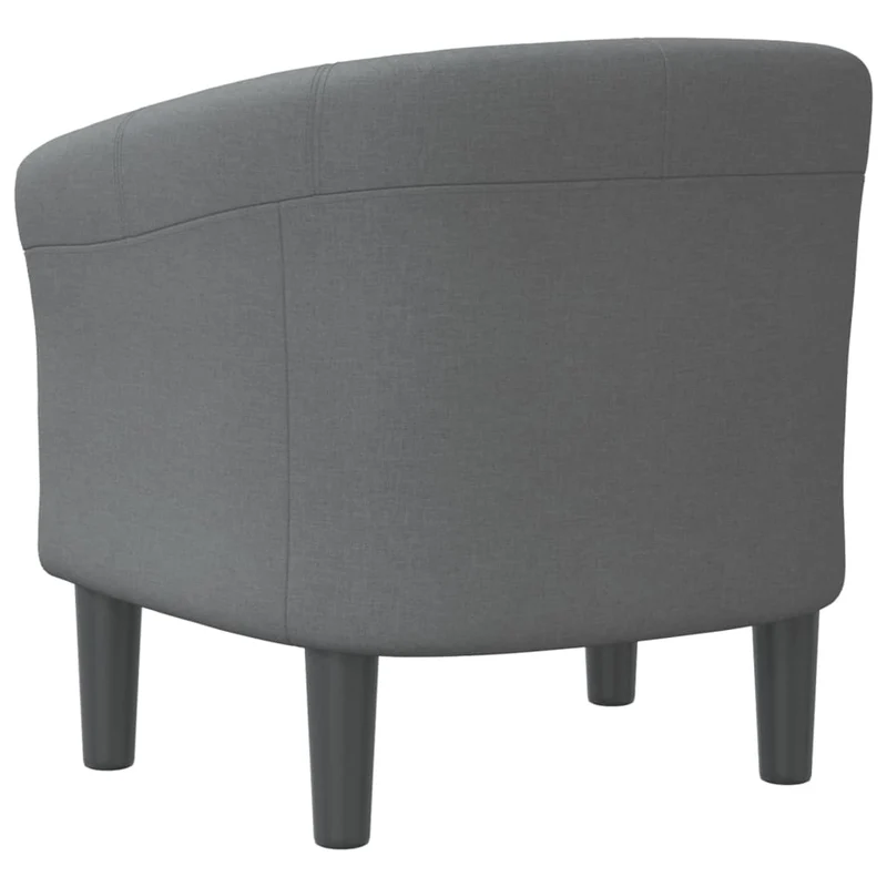 Fauteuil lounge assise confortable design moderne en tissu gris foncé DEC026451