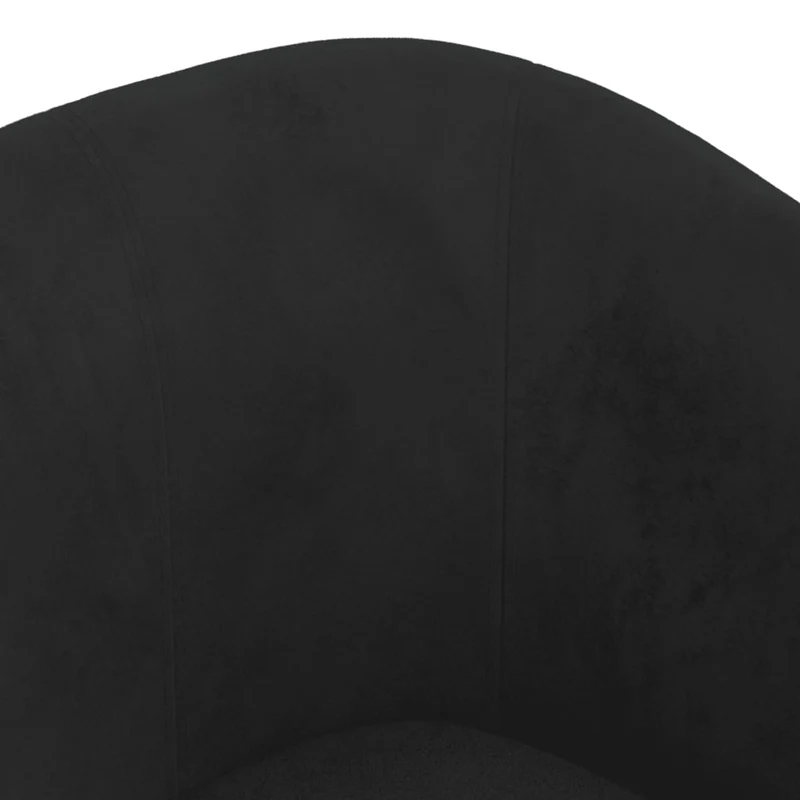 Fauteuil lounge assise confortable design moderne avec repose-pied en velours noir DEC026431