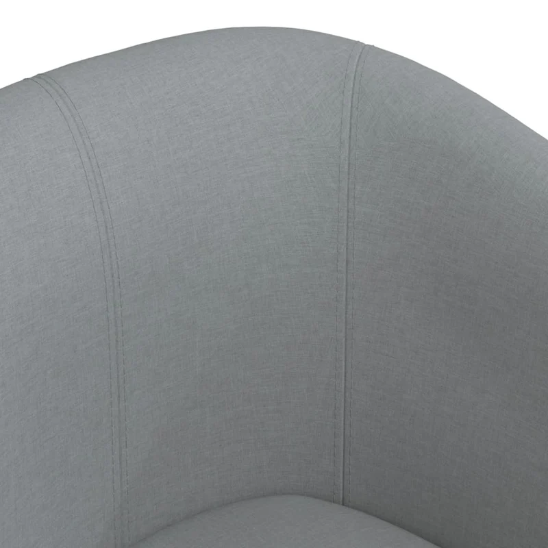 Fauteuil lounge assise confortable design moderne avec repose-pied en tissu gris clair DEC026420