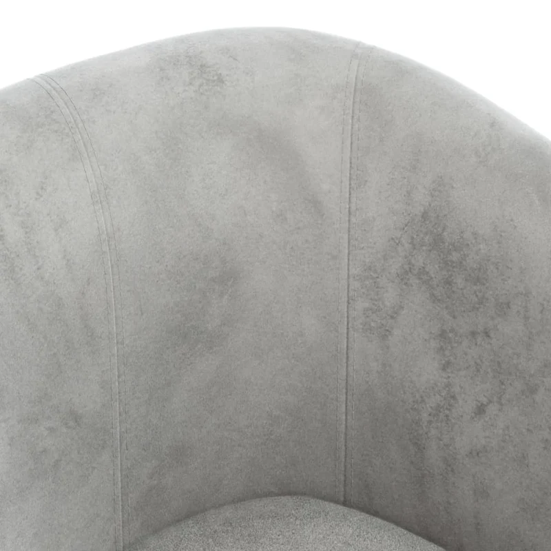 Fauteuil lounge assise confortable design moderne avec repose-pied velours gris clair DEC026421
