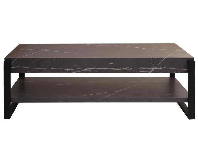 Meuble TV avec espace de rangement 42x120x44 cm MDF aspect marbre gris 04_0007858