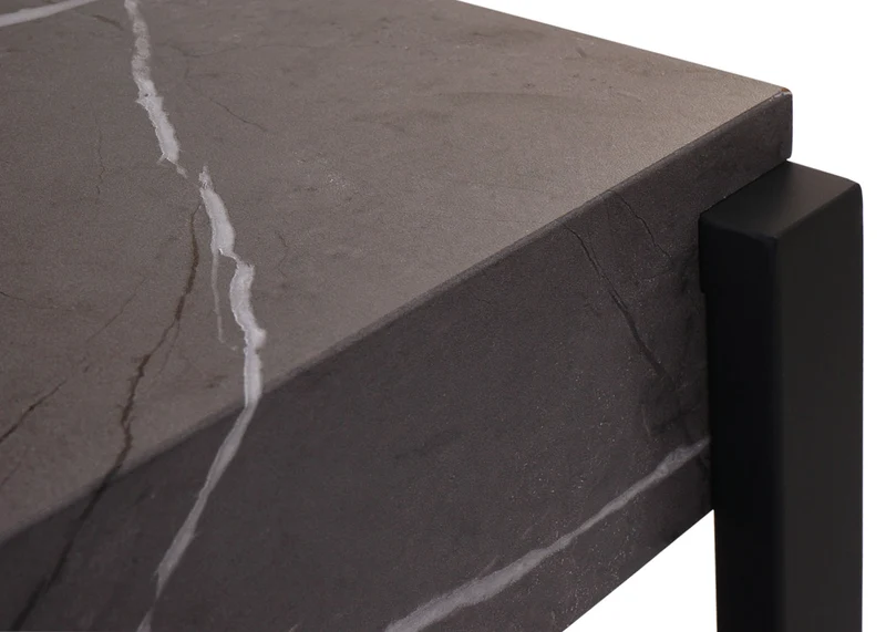 Meuble TV avec espace de rangement 42x120x44 cm MDF aspect marbre gris 04_0007858