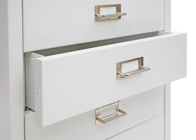 Caisson à tiroirs armoire de bureau 75 x 40 x 41 cm 6 tiroirs métal blanc 04_0008272