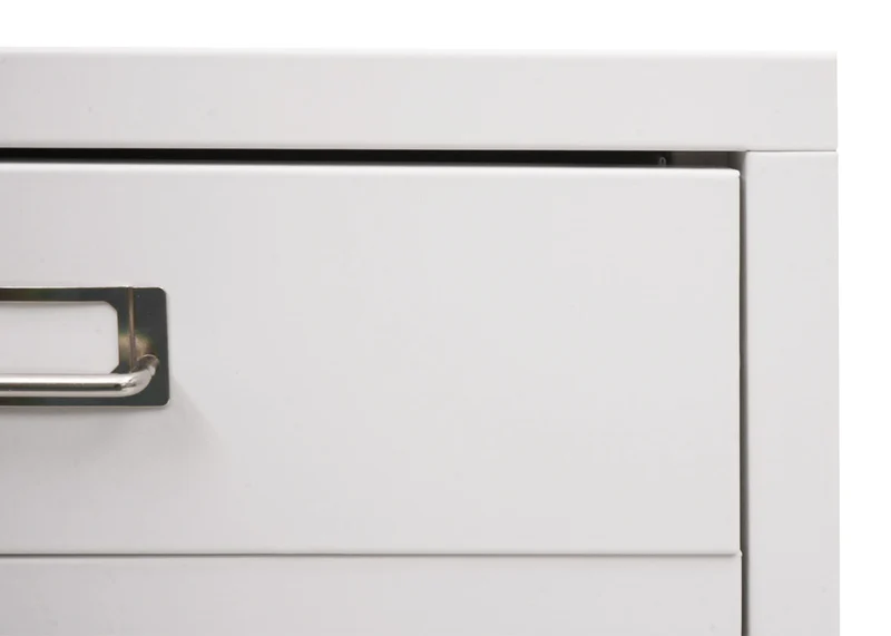 Caisson à tiroirs armoire de bureau 75 x 40 x 41 cm 6 tiroirs métal blanc 04_0008272