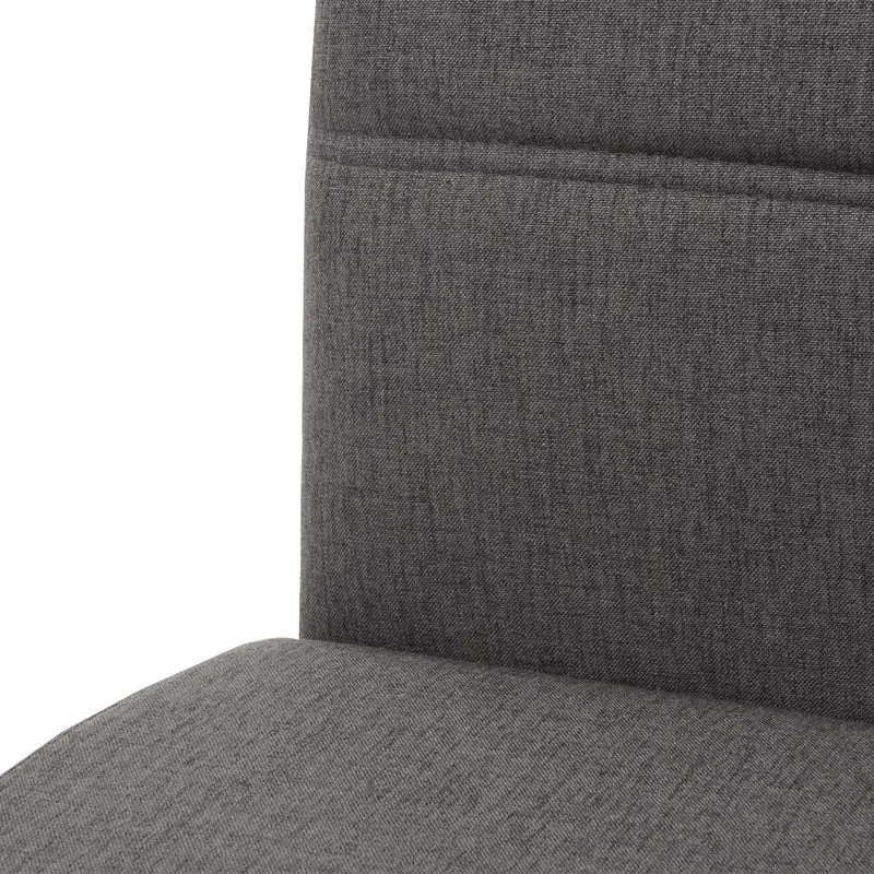 Lot de 6 chaises de salle à manger cuisine en tissu/textile coutures décoratives gris-marron et cadre en acier 04_0000856