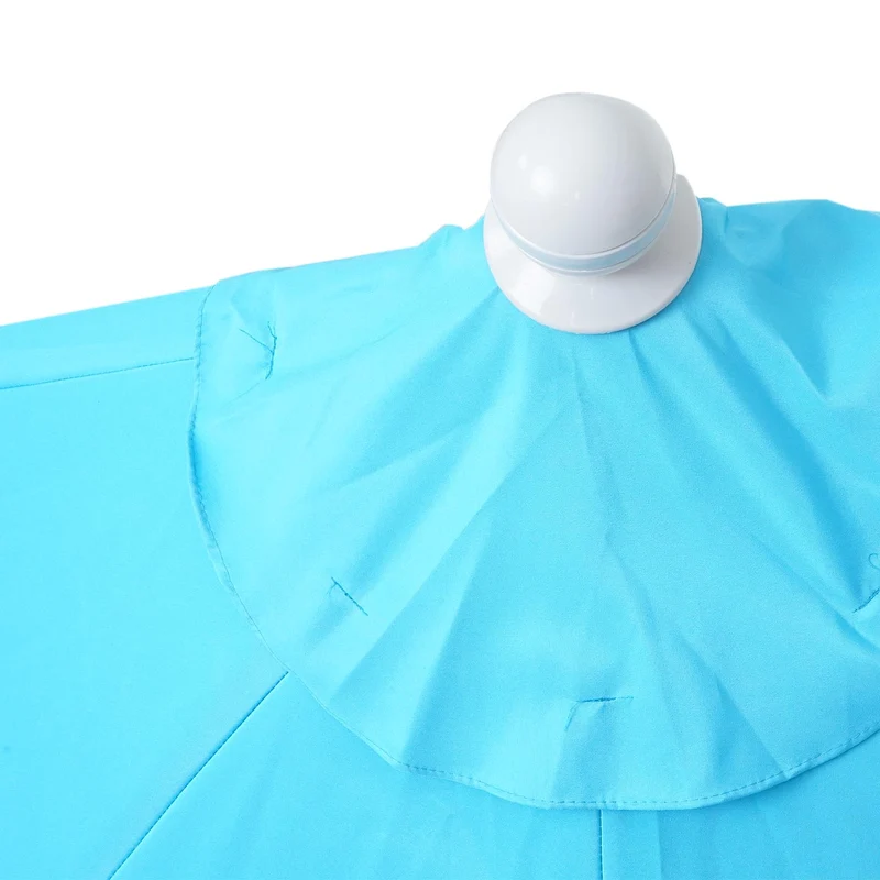 Parasol demi-rond balcon terrasse UV 50+ polyester/aluminium 3kg 270cm turquoise avec pied 04_0003828