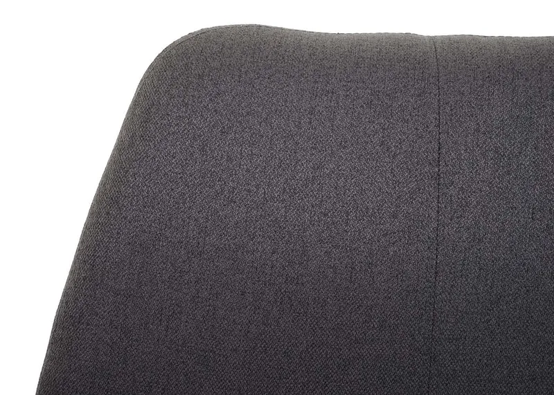 Chaise de salle à manger fauteuil de bureau en tissu gris-brun en acier design pivotant rétro et moderne 04_0002272