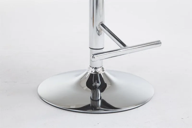 Tabouret de bar x1 avec accoudoirs et dossier confortable en tissu gris pieds métal chromé TDB10785