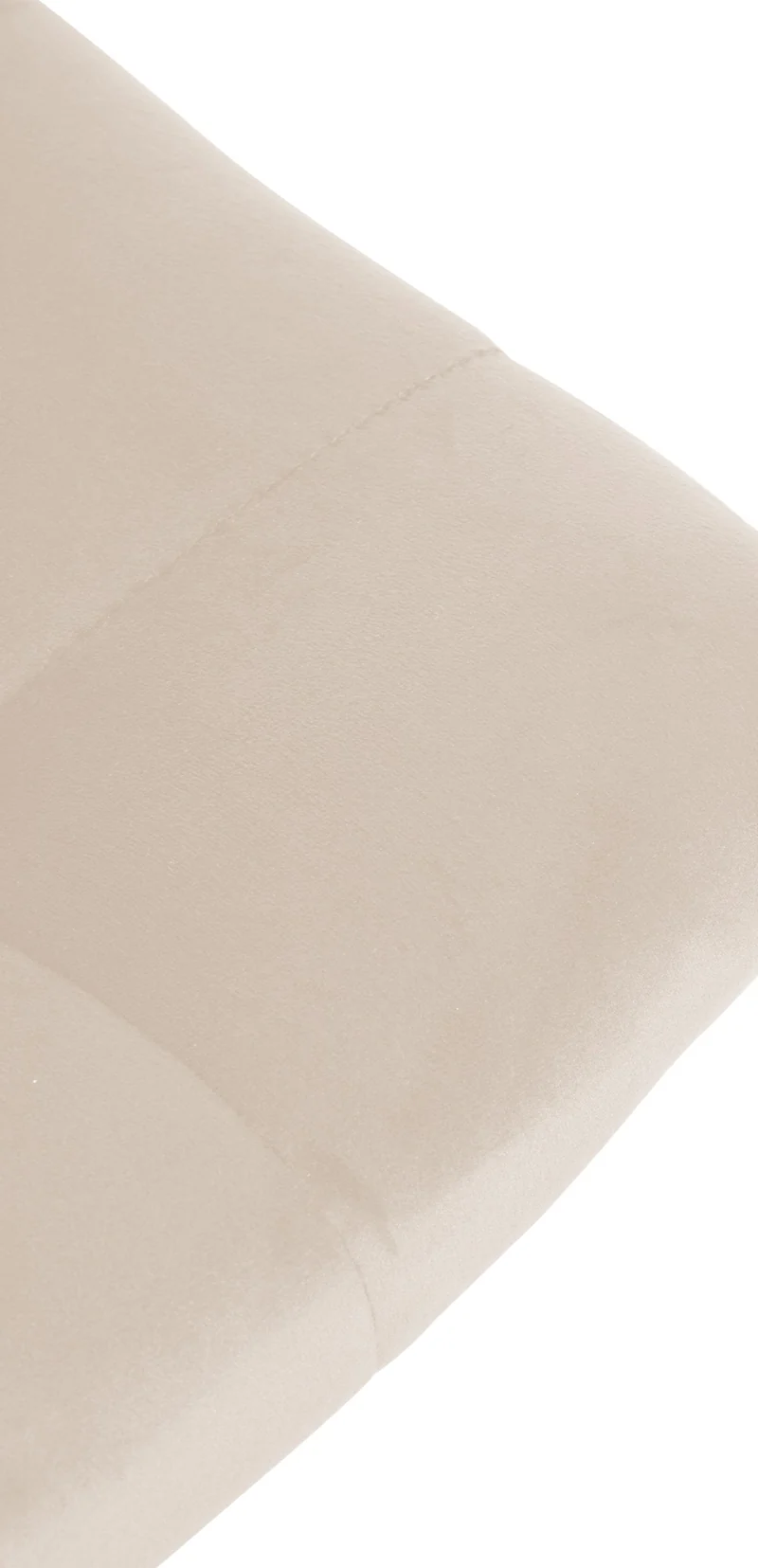 Lot de 2 tabourets de bar en velours crème base métal chromé réglable en hauteur et repose-pieds TDB10631