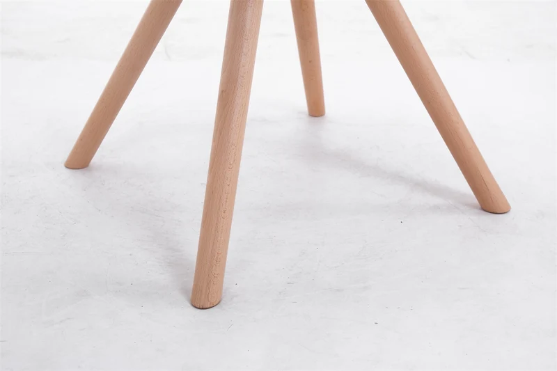 Chaise de salle à manger design scandinave en tissu gris foncé et pieds en bois clair forme rond 10_0003452