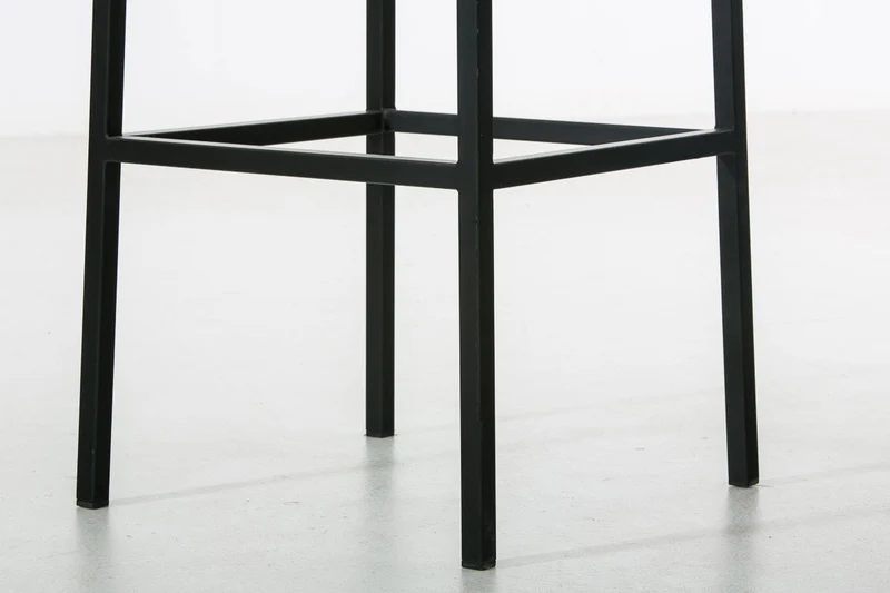 Lot de 2 tabourets de bar avec repose-pieds design simple hauteur 80 cm en tissu gris foncé et métal noir 10_0004369