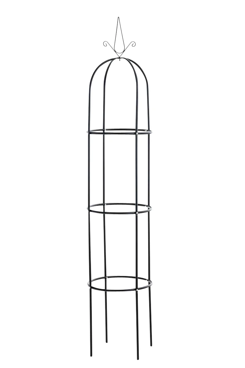 Tuteur de jardin support pour plantes grimpantes décoration de jardin 200x38 cm métal noir 10_0003960