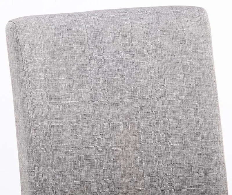 Chaise de salle à manger x1 design moderne en tissu gris clair et pieds en bois noir 10_0002033