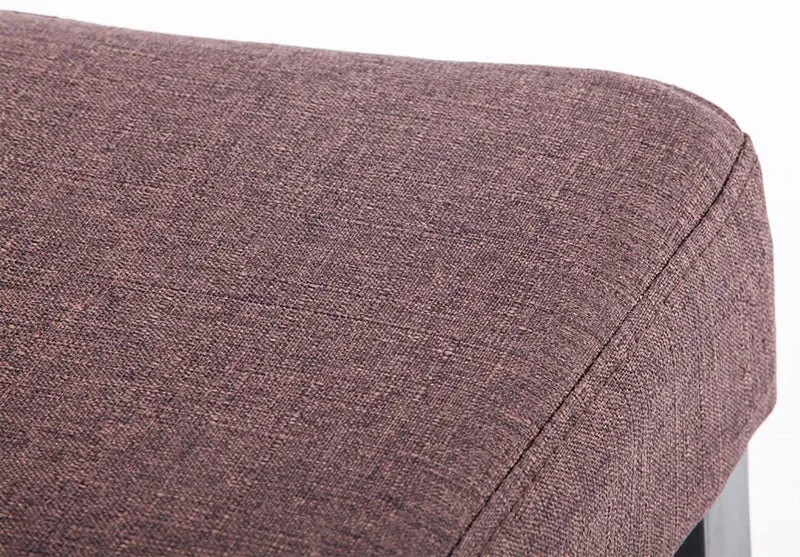 Chaise de salle à manger x1 design moderne en tissu marron et pieds en bois noir 10_0002031