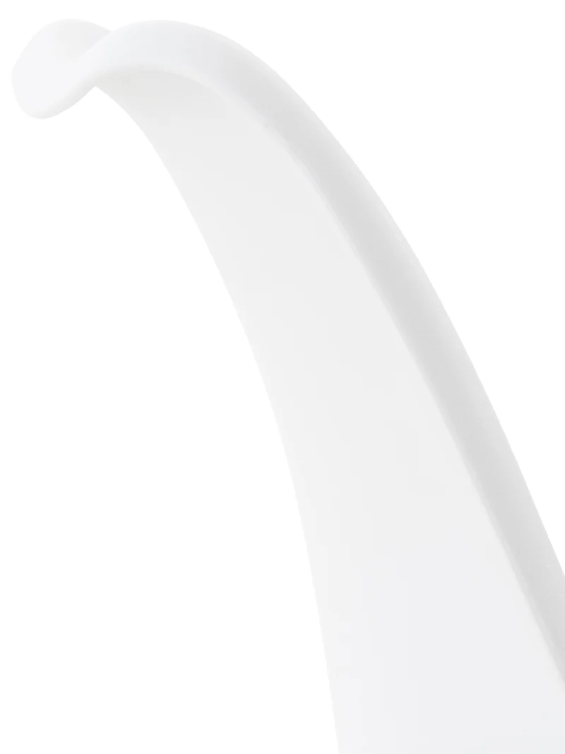 Chaise de salle à manger x1 design scandinave en plastique et PVC blanc et pieds en bois blanc 10_0002274