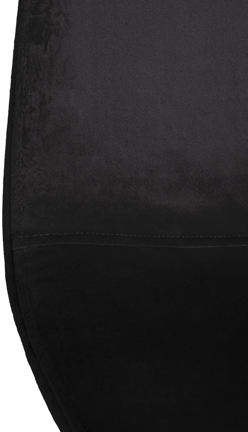 Chaise de salle à manger x1 design simple avec pieds en métal noir assise en velours noir 10_0002063