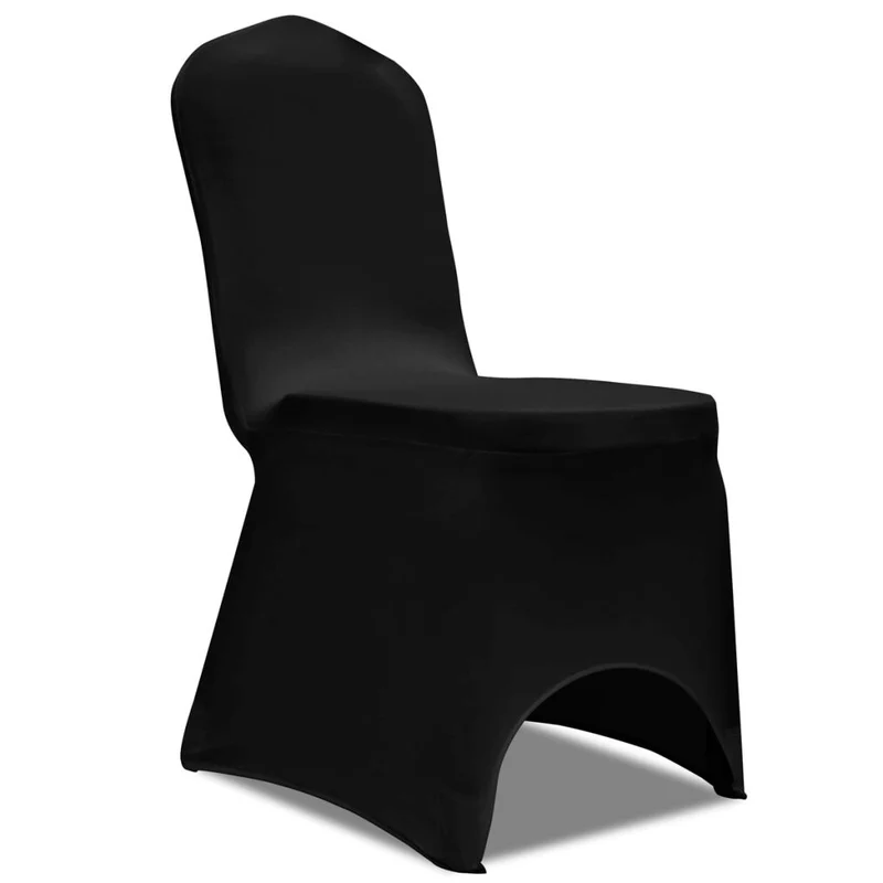 Housse de chaise extensible 4 pcs Noir DEC022358