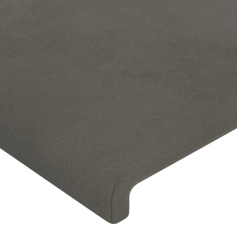 Tête de lit accessoire couchage chambre à coucher meuble 2 parties 90 x 5 x 78/88 cm tissu velours gris foncé TDL0206338