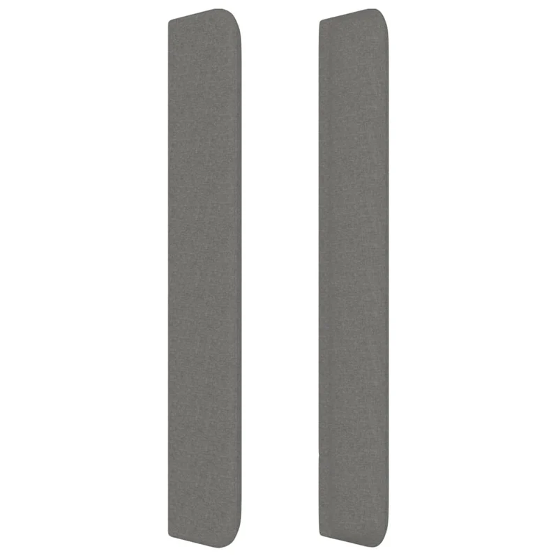 Tête de lit accessoire couchage chambre à coucher meuble avec rebord latéral 93 x 16 x 118/128 cm tissu gris foncé TDL0204872