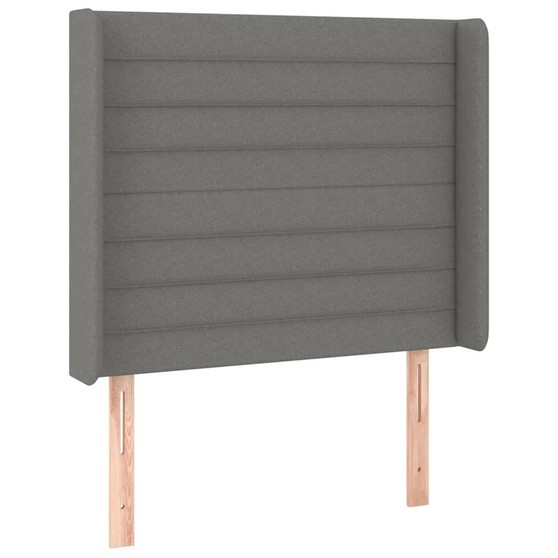 Tête de lit accessoire couchage chambre à coucher meuble à LED 93 x 16 x 118/128 cm tissu gris foncé TDL0200987