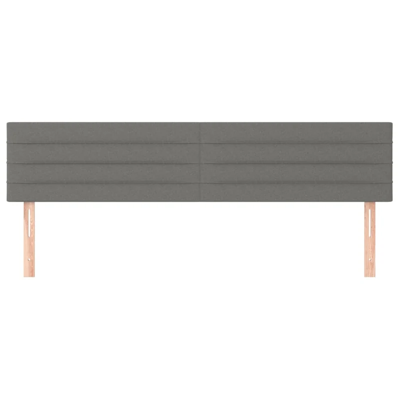 Tête de lit accessoire couchage chambre à coucher meuble 2 parties 90 x 5 x 78/88 cm tissu gris foncé TDL0206341