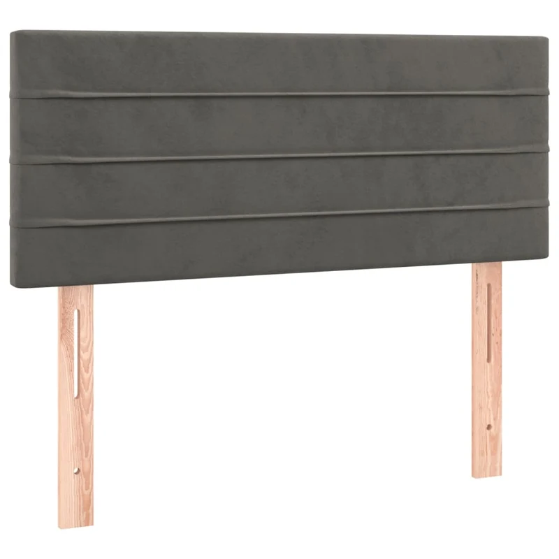 Tête de lit accessoire couchage chambre à coucher meuble à LED 90 x 5 x 78/88 cm tissu velours gris foncé TDL0200996
