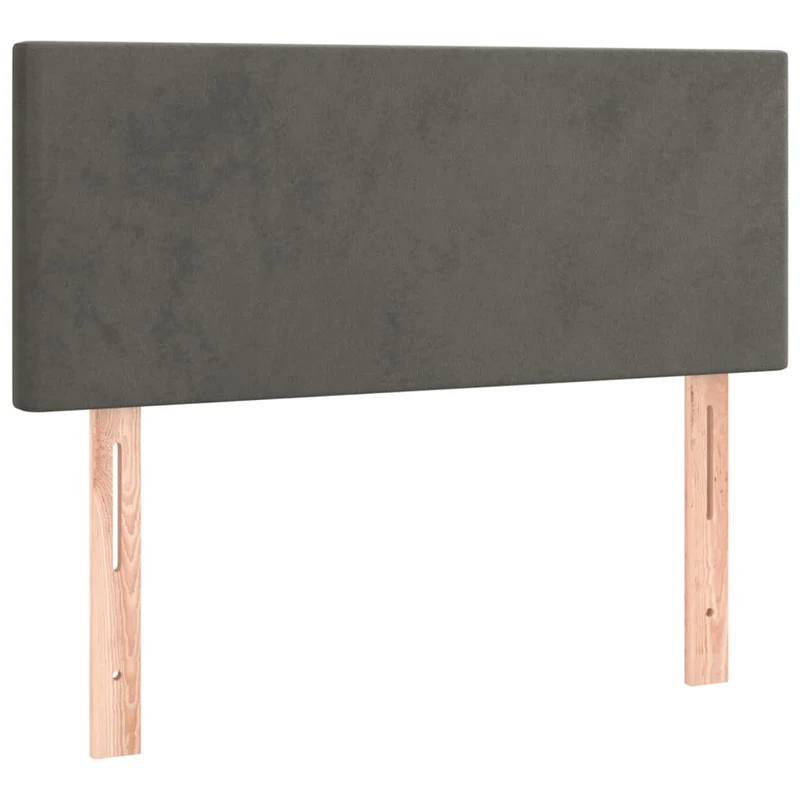 Tête de lit accessoire couchage chambre à coucher meuble à LED 90 x 5 x 78/88 cm tissu velours gris foncé TDL0200994