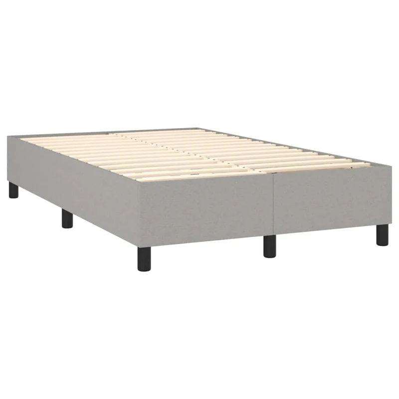Cadre de lit LED avec sommier tête de lit matelas surmatelas 120x200 cm tissu gris clair TDL0207899