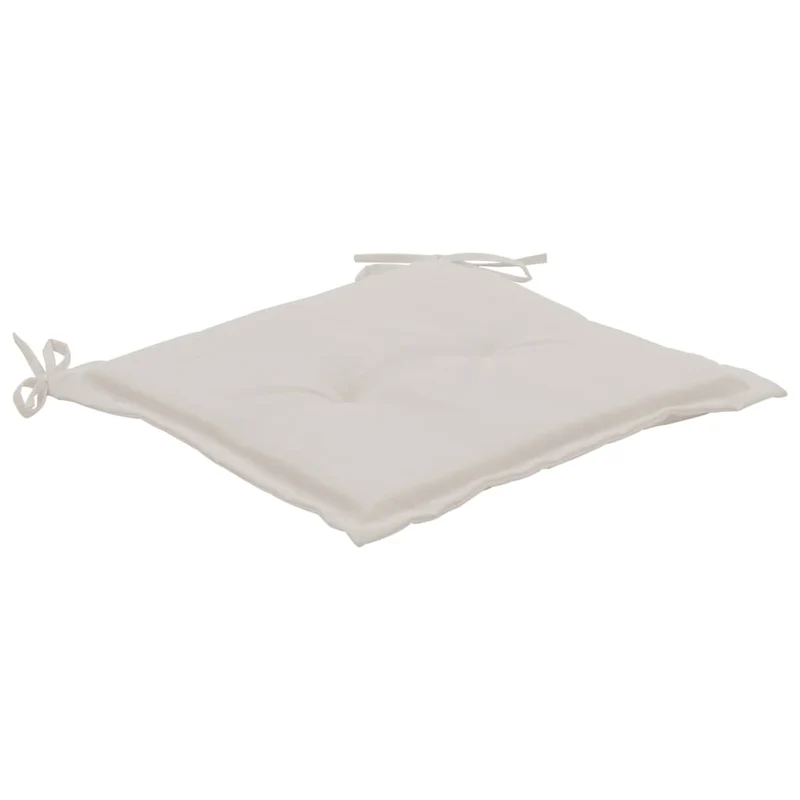 lot de 4 coussins de chaise de jardin 100% polyester imperméable crème 40x40x3 cm DEC021718