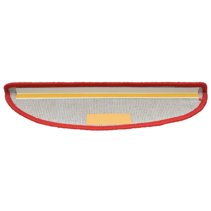 15 tapis d'escalier rouge avec bandes adhésives 65 x 25 cm DEC023575