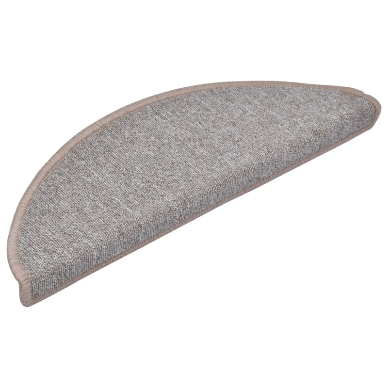 Tapis d'escalier 15 pièces Marron clair 65 x 24 x 4 cm DEC023554