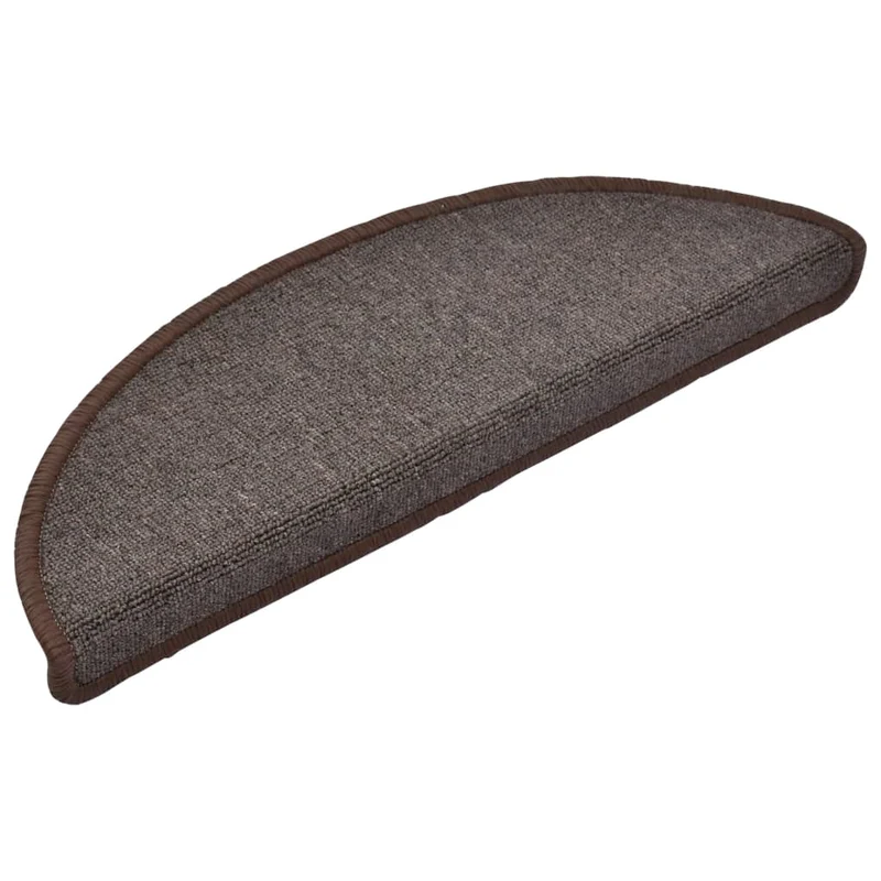 Tapis d'escalier 15 pièces Marron café 65 x 24 x 4 cm DEC023556