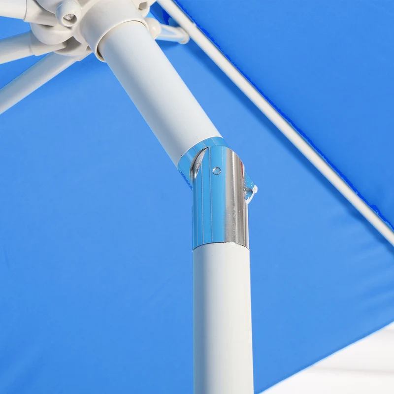Parasol de jardin Ø 3m inclinable polyester/aluminium 5kg bleu 04_0003880