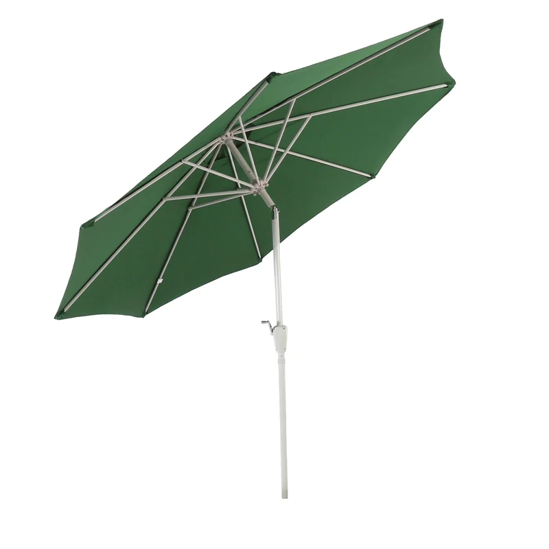 Parasol de jardin Ø 3m inclinable polyester/aluminium 5kg vert 04_0003882