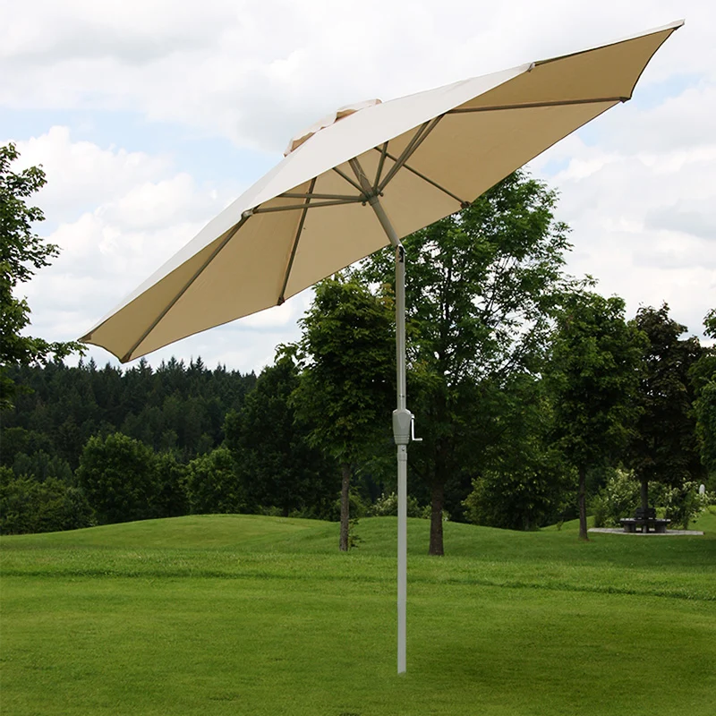 Parasol de jardin Ø 3m inclinable polyester/aluminium 5kg crème 04_0003883