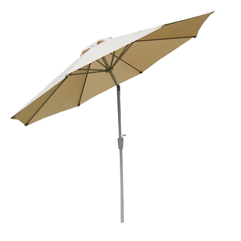 Parasol de jardin Ø 3m inclinable polyester/aluminium 5kg crème 04_0003883