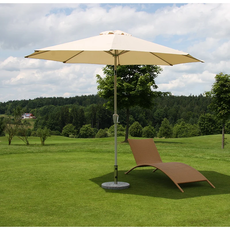Parasol de jardin Ø 3m inclinable polyester/aluminium 5kg crème 04_0003883