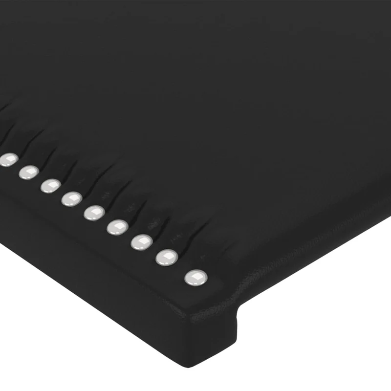 Tête de lit accessoire couchage chambre à coucher meuble à LED 100 x 5 x 118/128 cm synthétique noir TDL0200768