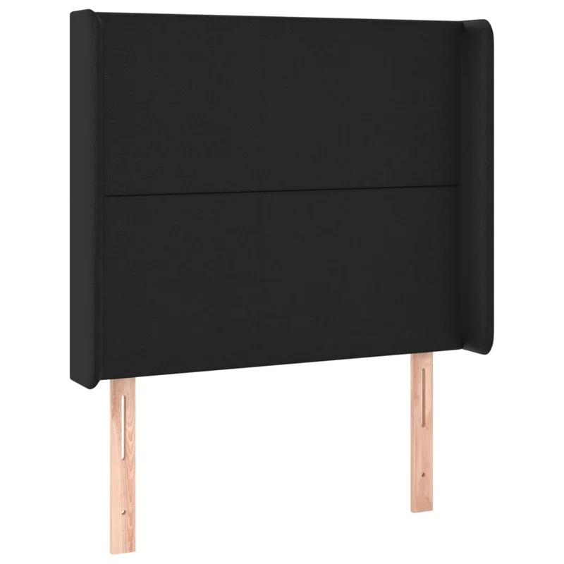 Cadre de lit LED avec sommier tête de lit matelas 100x200cm synthétique noir TDL0209304