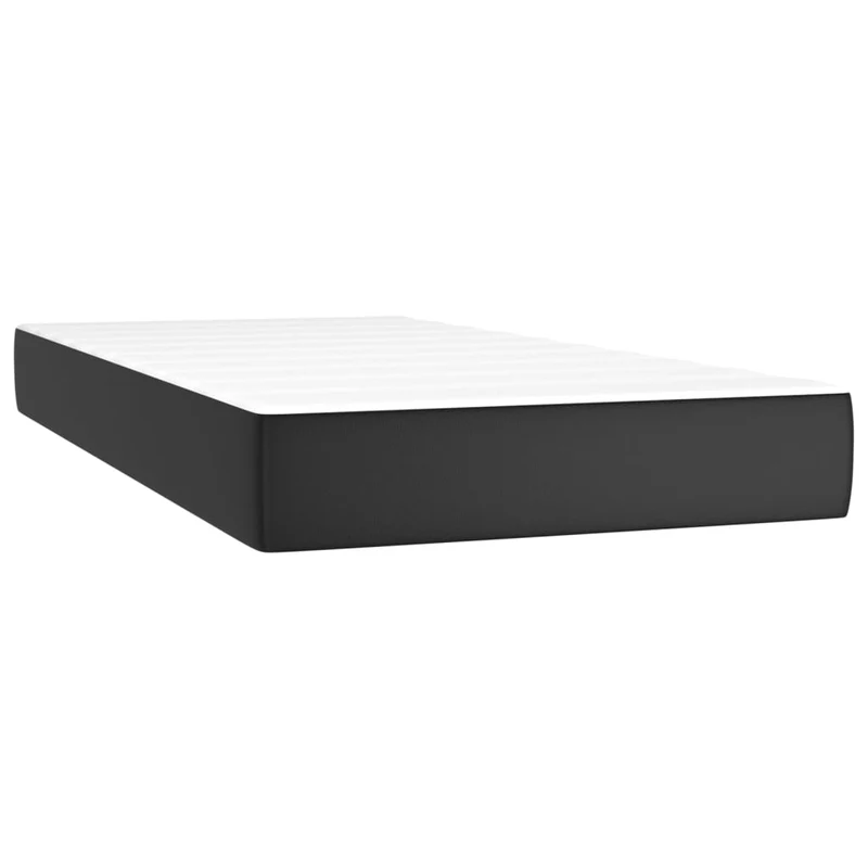 Cadre de lit LED avec sommier tête de lit matelas 90x200 cm synthétique noir TDL0209039