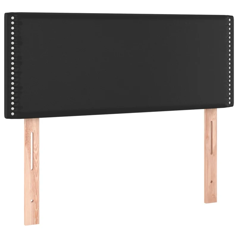 Cadre de lit LED avec sommier tête de lit matelas 90x200 cm synthétique noir TDL0209039