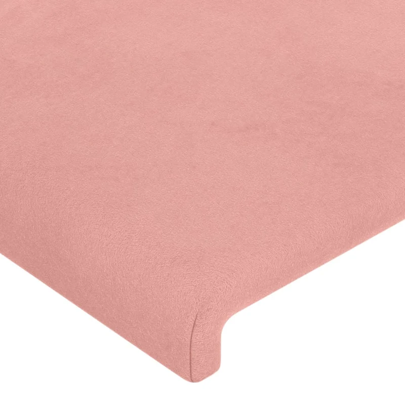 Tête de lit accessoire couchage chambre à coucher meuble 2 parties 100 x 5 x 78/88 cm tissu velours rose TDL0206214