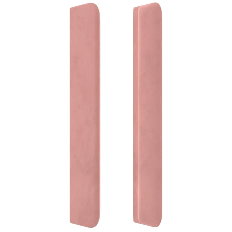 Tête de lit accessoire couchage chambre à coucher meuble avec rebord latéral 103 x 16 x 118/128 cm Tissu velours rose TDL0204371