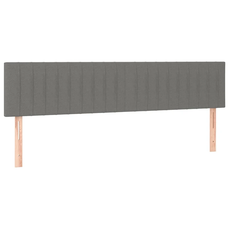 Tête de lit accessoire couchage chambre à coucher meuble 2 parties 100 x 5 x 78/88 cm tissu gris foncé TDL0206390