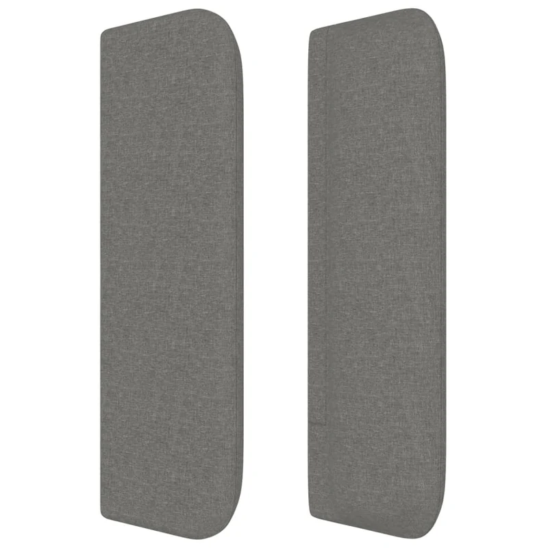 Tête de lit accessoire couchage chambre à coucher meuble avec rebord latéral 147 x 16 x 78/88 cm tissu gris foncé TDL0205014