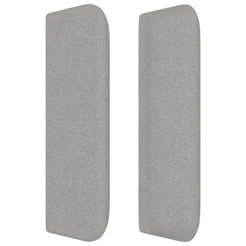 Tête de lit accessoire couchage chambre à coucher meuble avec rebord latéral 103 x 16 x 78/88 cm tissu gris clair TDL0205309