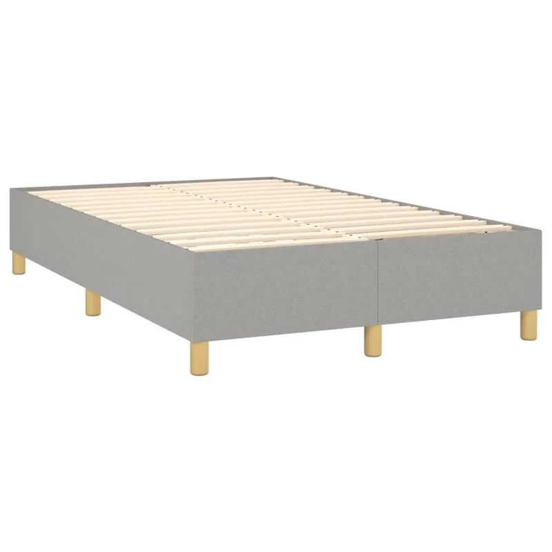 Cadre de lit LED avec sommier tête de lit matelas surmatelas 120x200 cm tissu gris clair TDL0207900