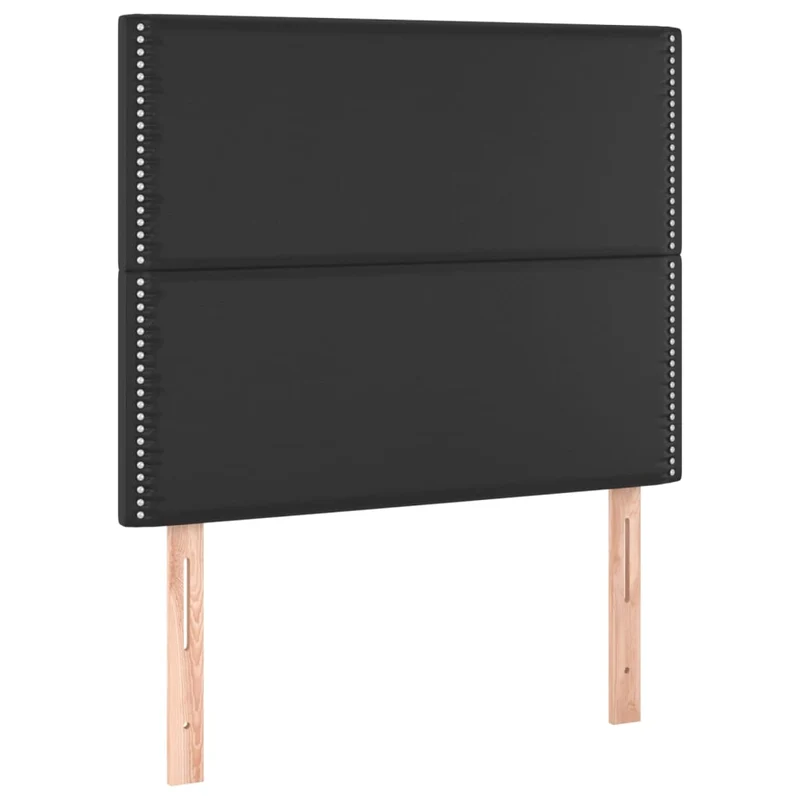 Tête de lit accessoire couchage chambre à coucher meuble 2 parties capitonné 90 x 5 x 78/88 cm synthétique noir TDL0206229